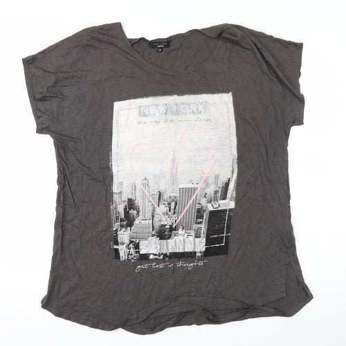 New Look Womens Grey   Basic T-Shirt Size 18
