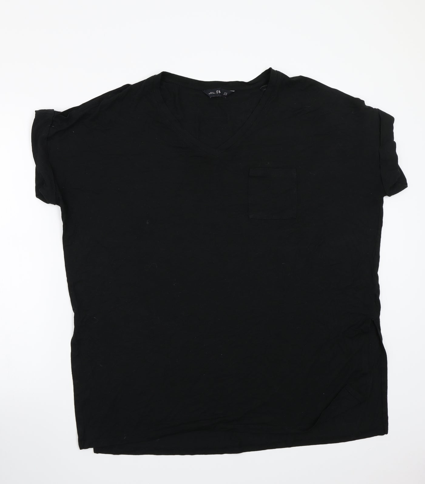 F&F Womens Black   Basic T-Shirt Size 18