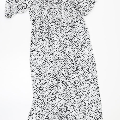 I SAW IT FIRST Womens White Animal Print  A-Line  Size 16
