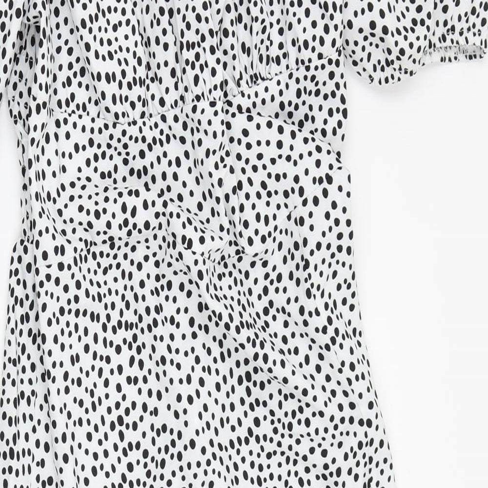 I SAW IT FIRST Womens White Animal Print  A-Line  Size 16
