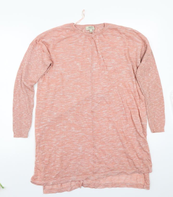 Papaya Womens Pink Basic T-Shirt Size M