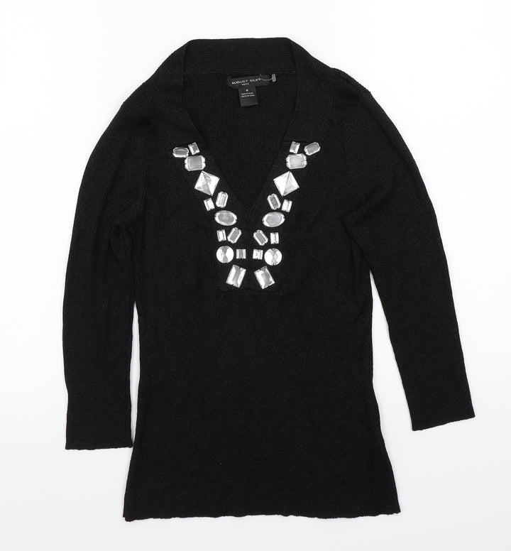 August silk Womens Black Pullover Jumper Size M