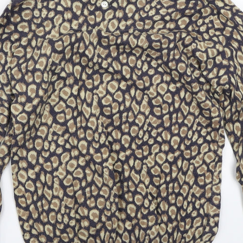 NEXT Womens Grey Animal Print  Basic T-Shirt Size 10