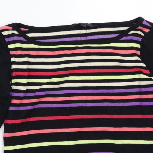 Coast Womens Black Striped  Cardigan Jumper Size 10