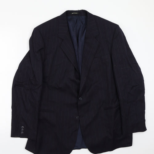 Marks and Spencer Mens Blue Striped  Jacket Suit Jacket Size 44