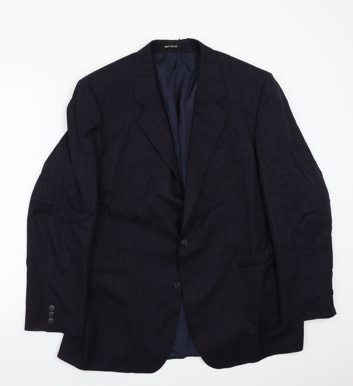 Marks and Spencer Mens Blue Striped  Jacket Suit Jacket Size 44