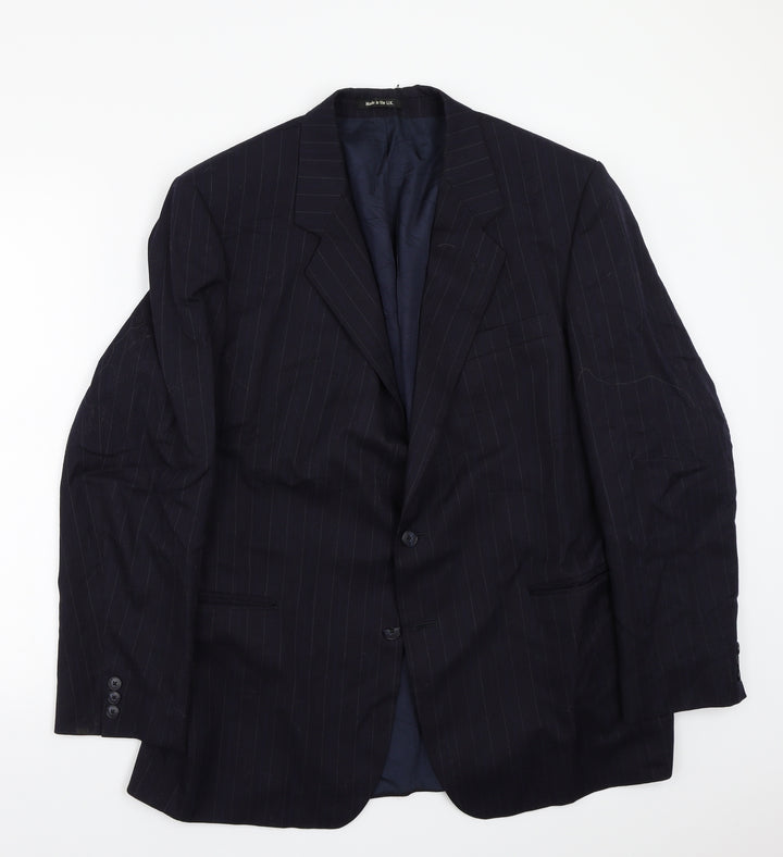 Marks and Spencer Mens Blue Striped  Jacket Suit Jacket Size 44