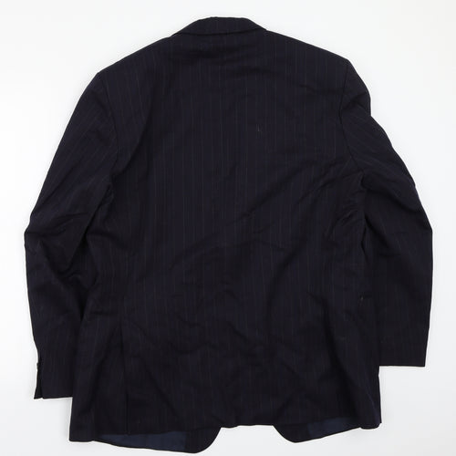 Marks and Spencer Mens Blue Striped  Jacket Suit Jacket Size 44