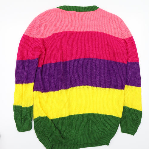 TU Womens Pink Striped  Pullover Jumper Size 22