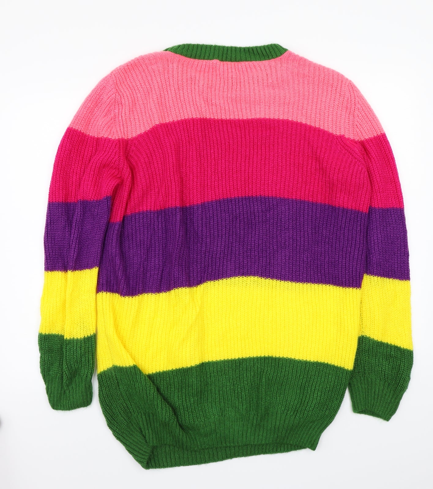 TU Womens Pink Striped  Pullover Jumper Size 22