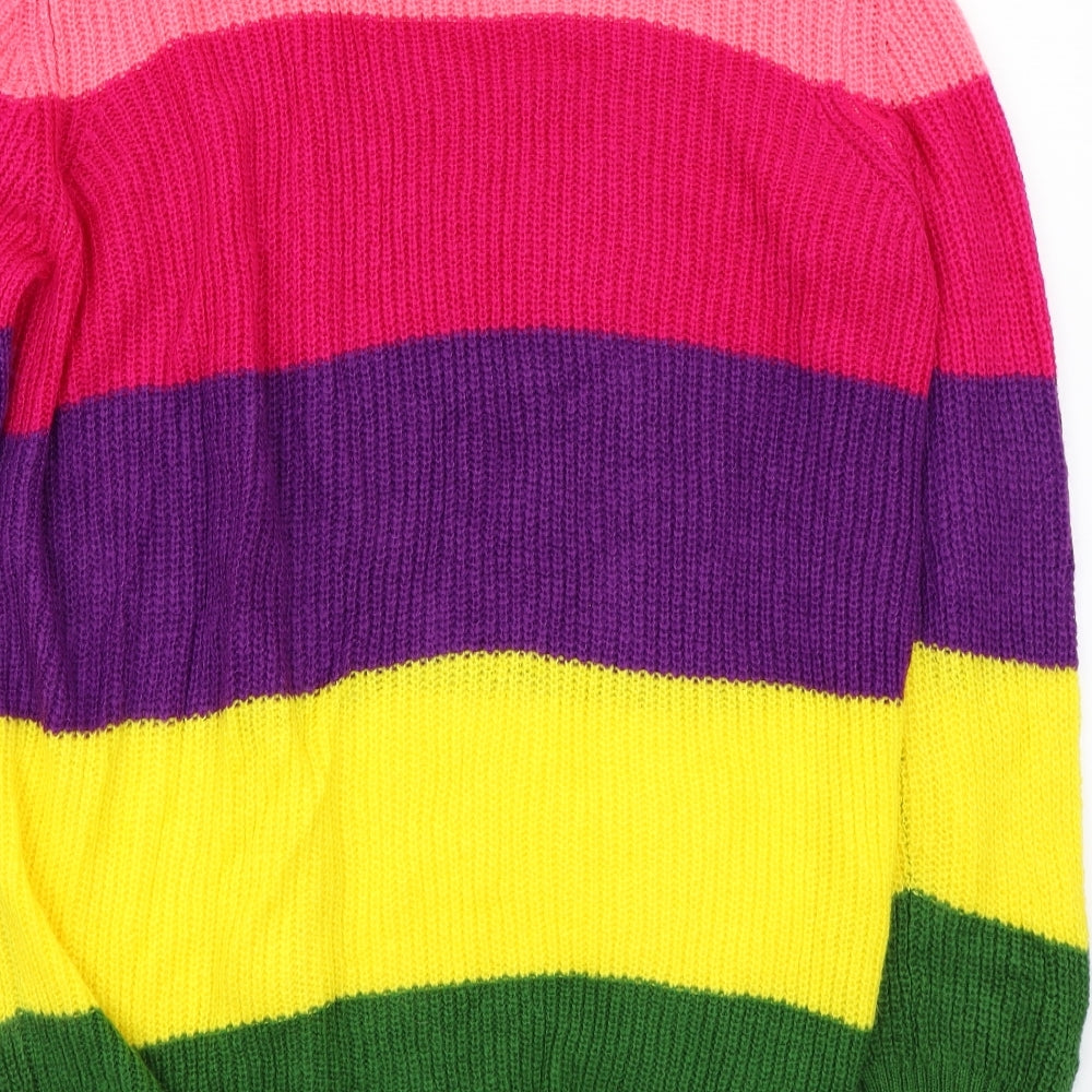 TU Womens Pink Striped  Pullover Jumper Size 22
