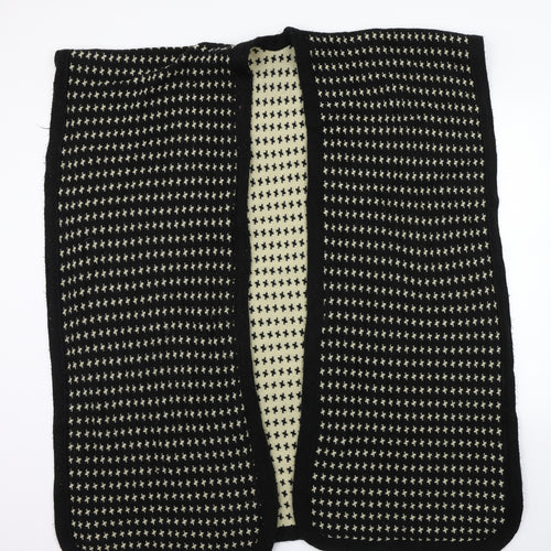 Preworn Womens Black Geometric  Wrap Jumper One Size