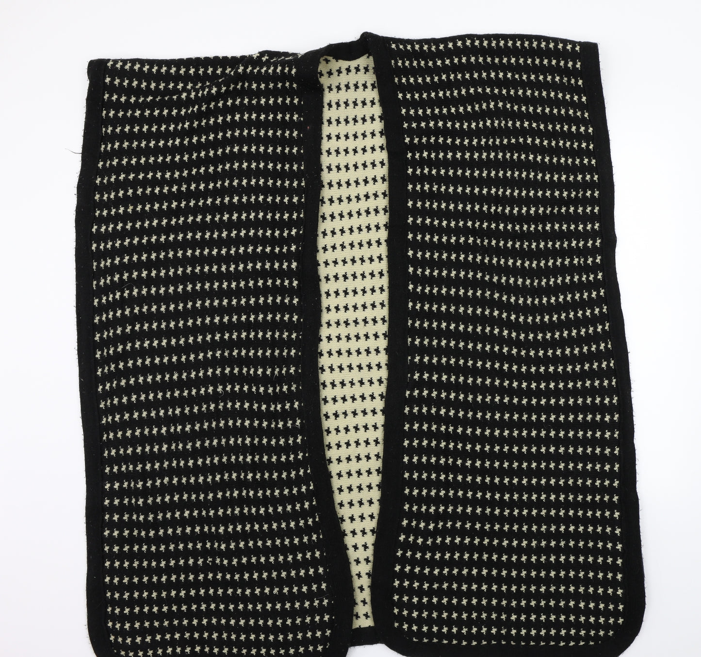 Preworn Womens Black Geometric  Wrap Jumper One Size