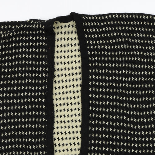 Preworn Womens Black Geometric  Wrap Jumper One Size