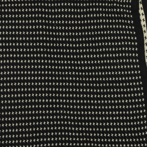 Preworn Womens Black Geometric  Wrap Jumper One Size