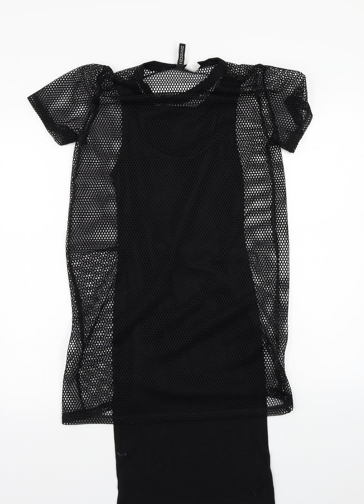 H&M Womens Black T-Shirt Dress Size 2