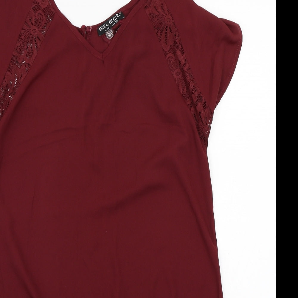 Select Womens Red   Basic Blouse Size 10