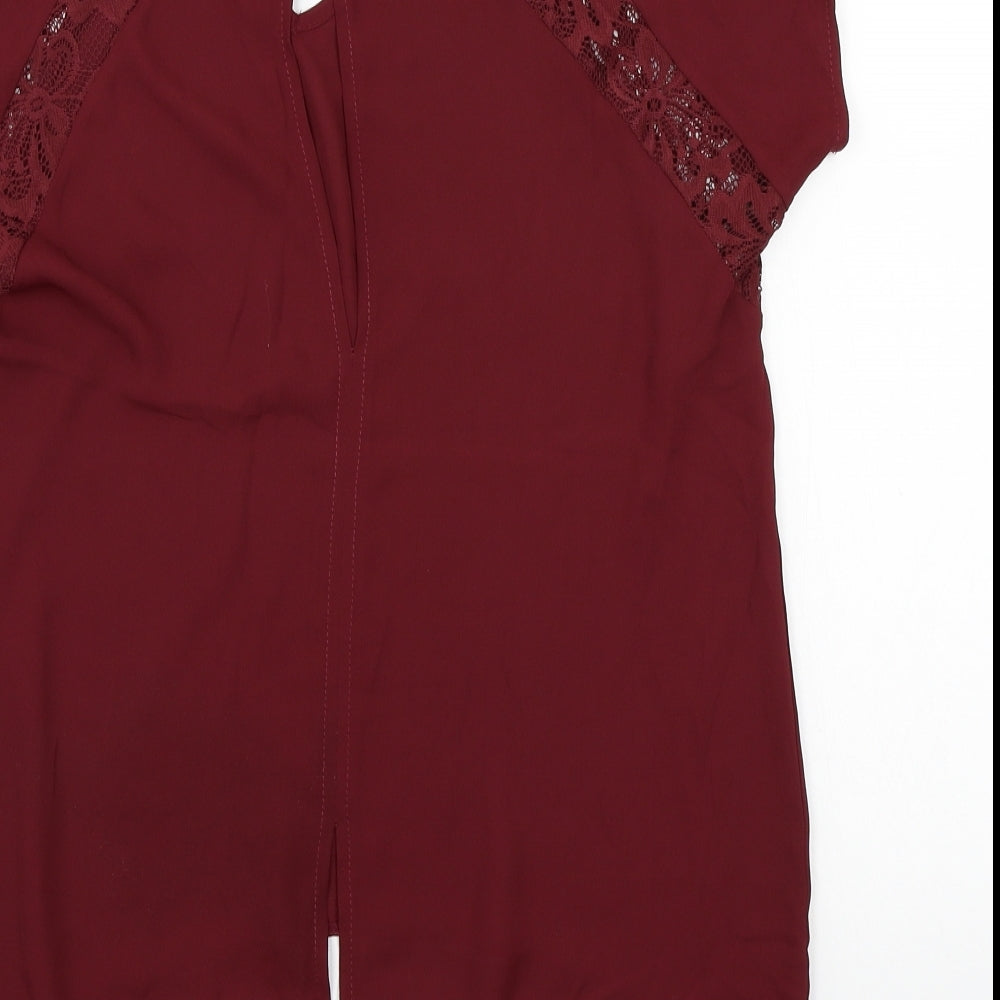Select Womens Red   Basic Blouse Size 10