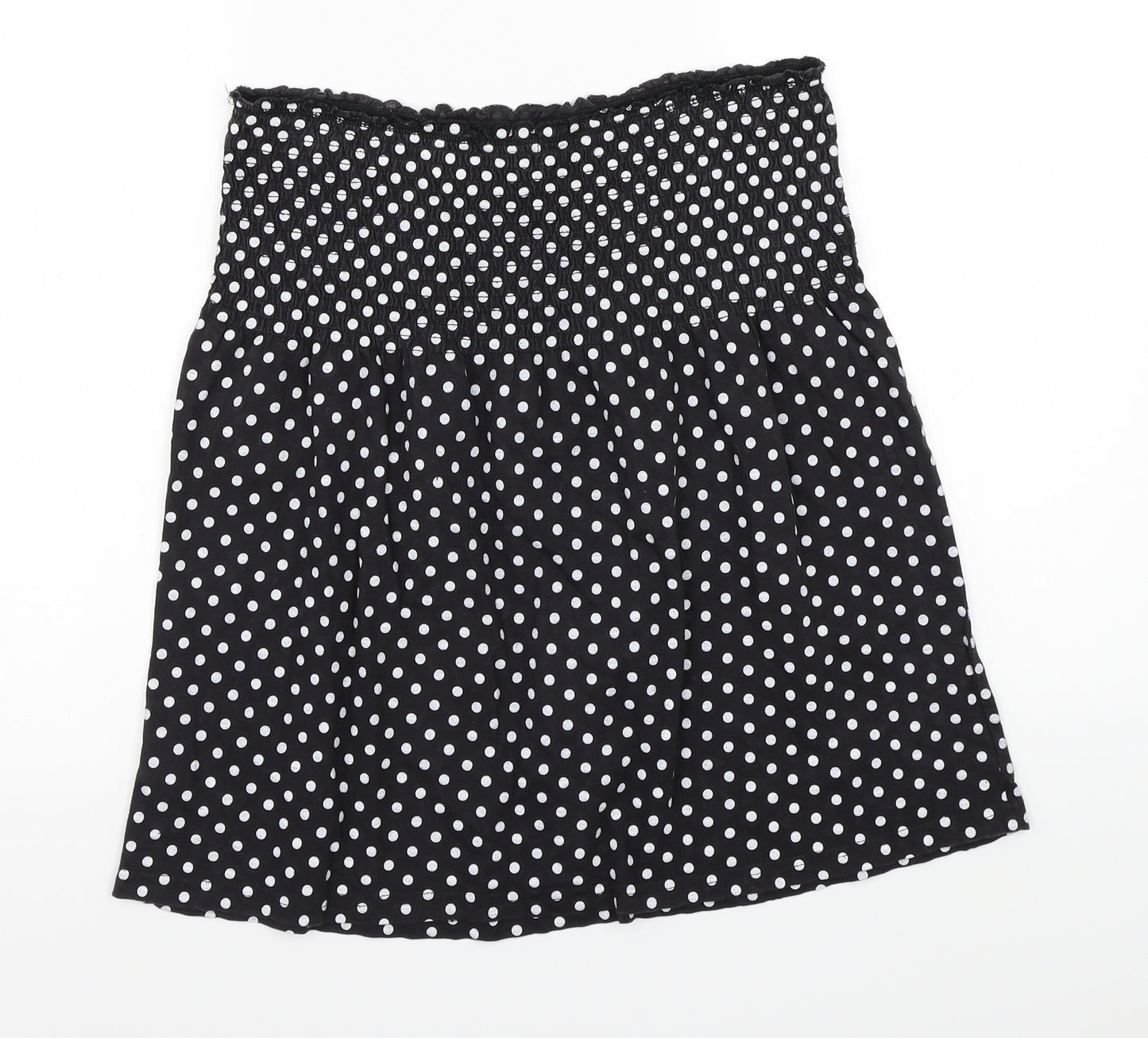 Evie Womens Black Polka Dot  Basic T-Shirt Size 12