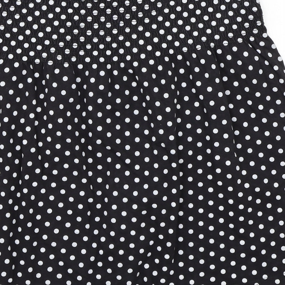 Evie Womens Black Polka Dot  Basic T-Shirt Size 12