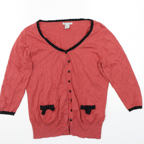 H&M Womens Pink   Cardigan Jumper Size M