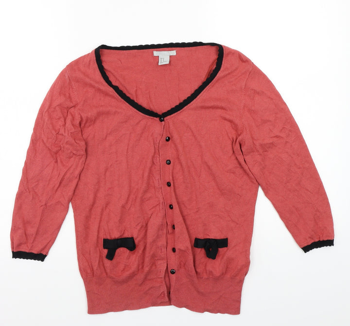 H&M Womens Pink   Cardigan Jumper Size M