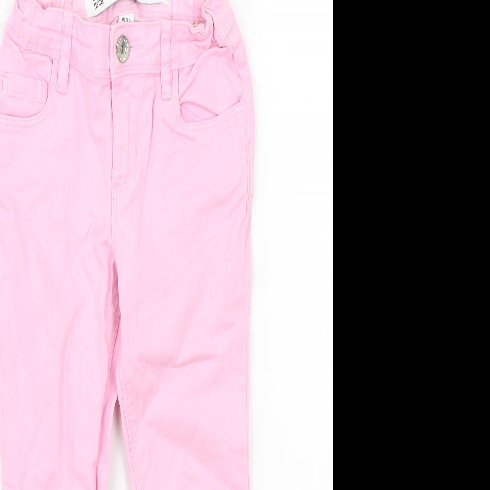Denim & Co. Girls Pink   Skinny Jeans Size 5-6 Years