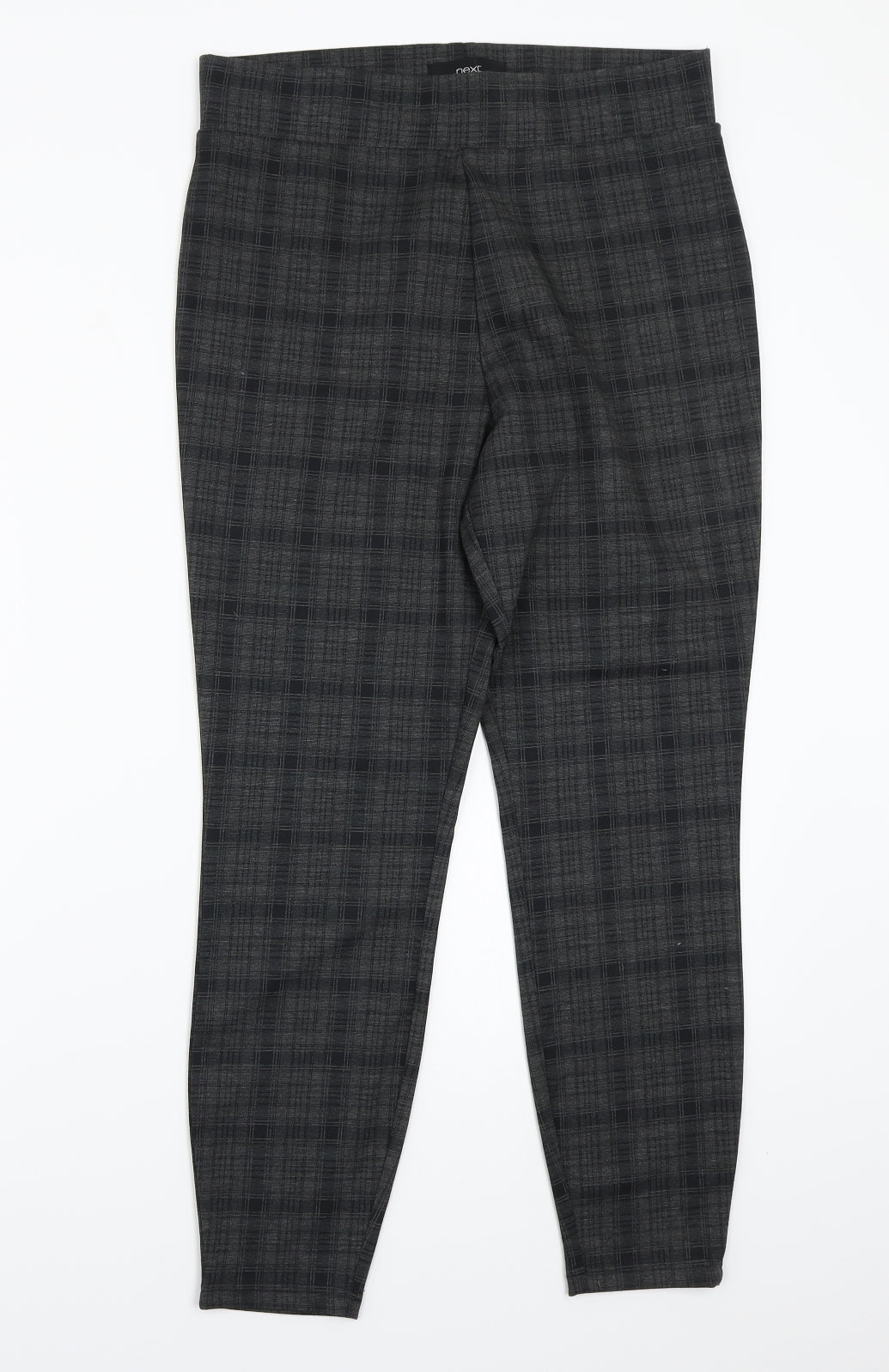 NEXT Womens Grey Check  Jegging Leggings Size 14 L25 in