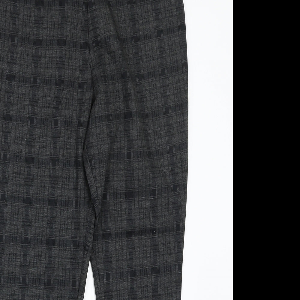 NEXT Womens Grey Check  Jegging Leggings Size 14 L25 in