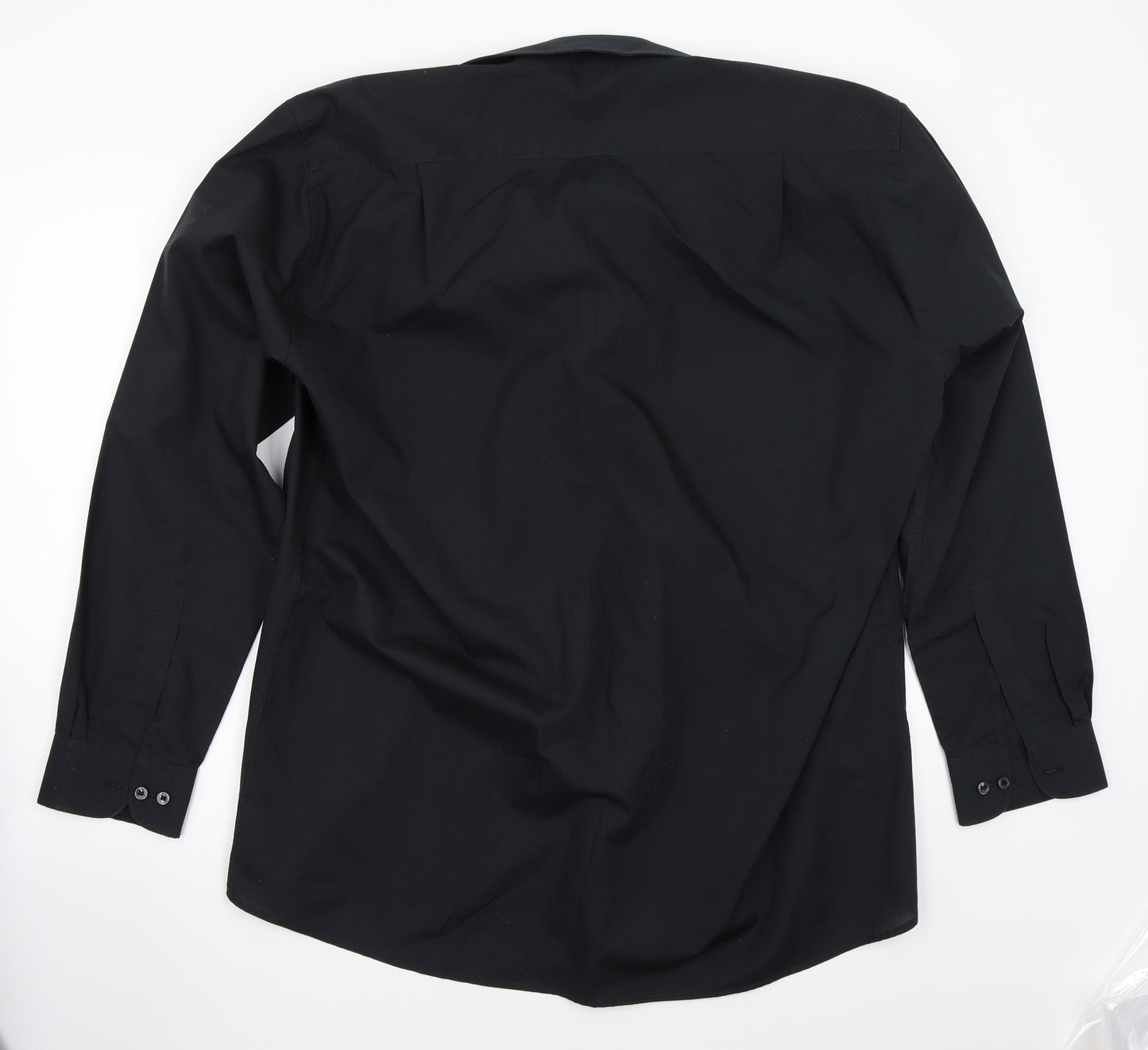 Double TWO Mens Black    Button-Up Size 17