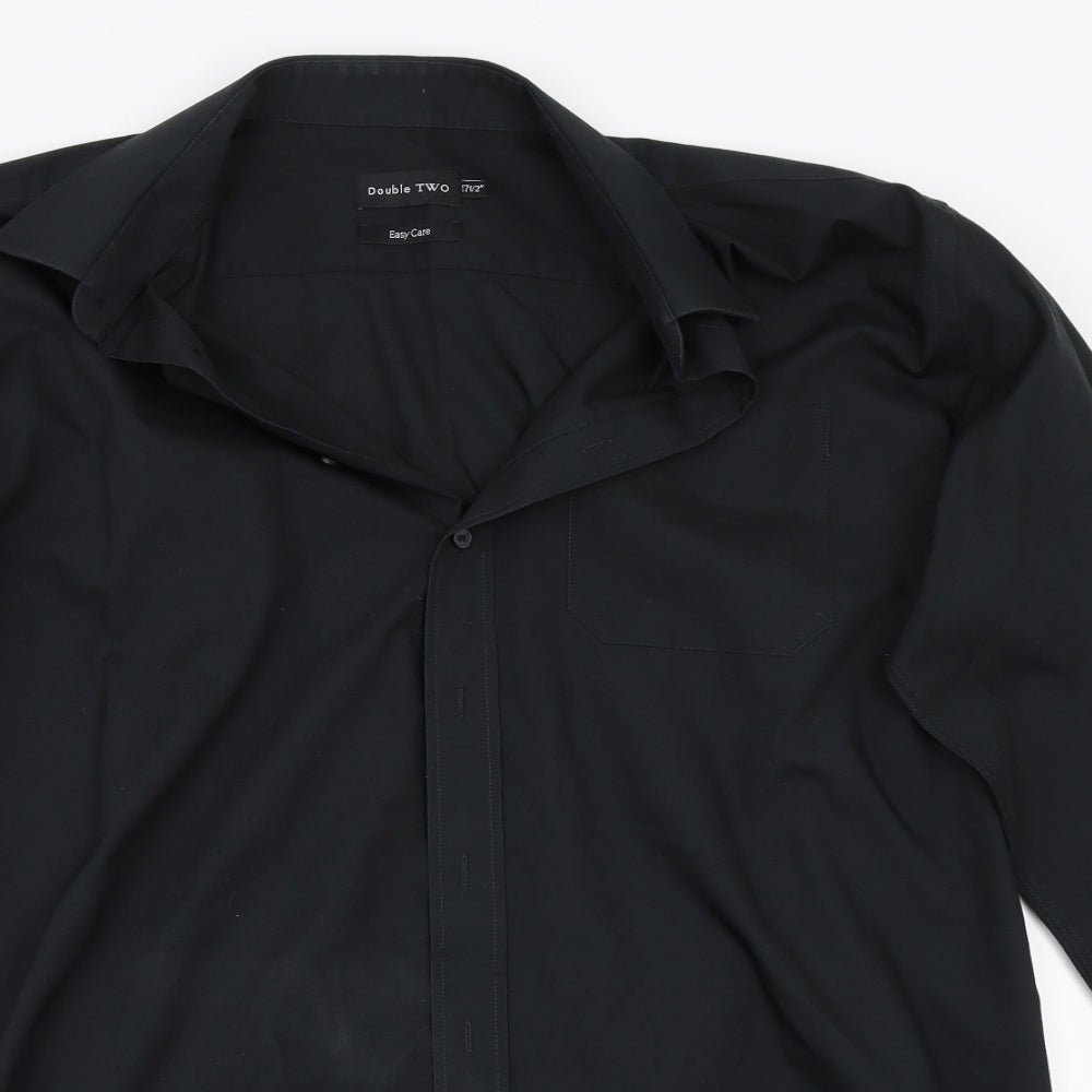 Double TWO Mens Black    Button-Up Size 17