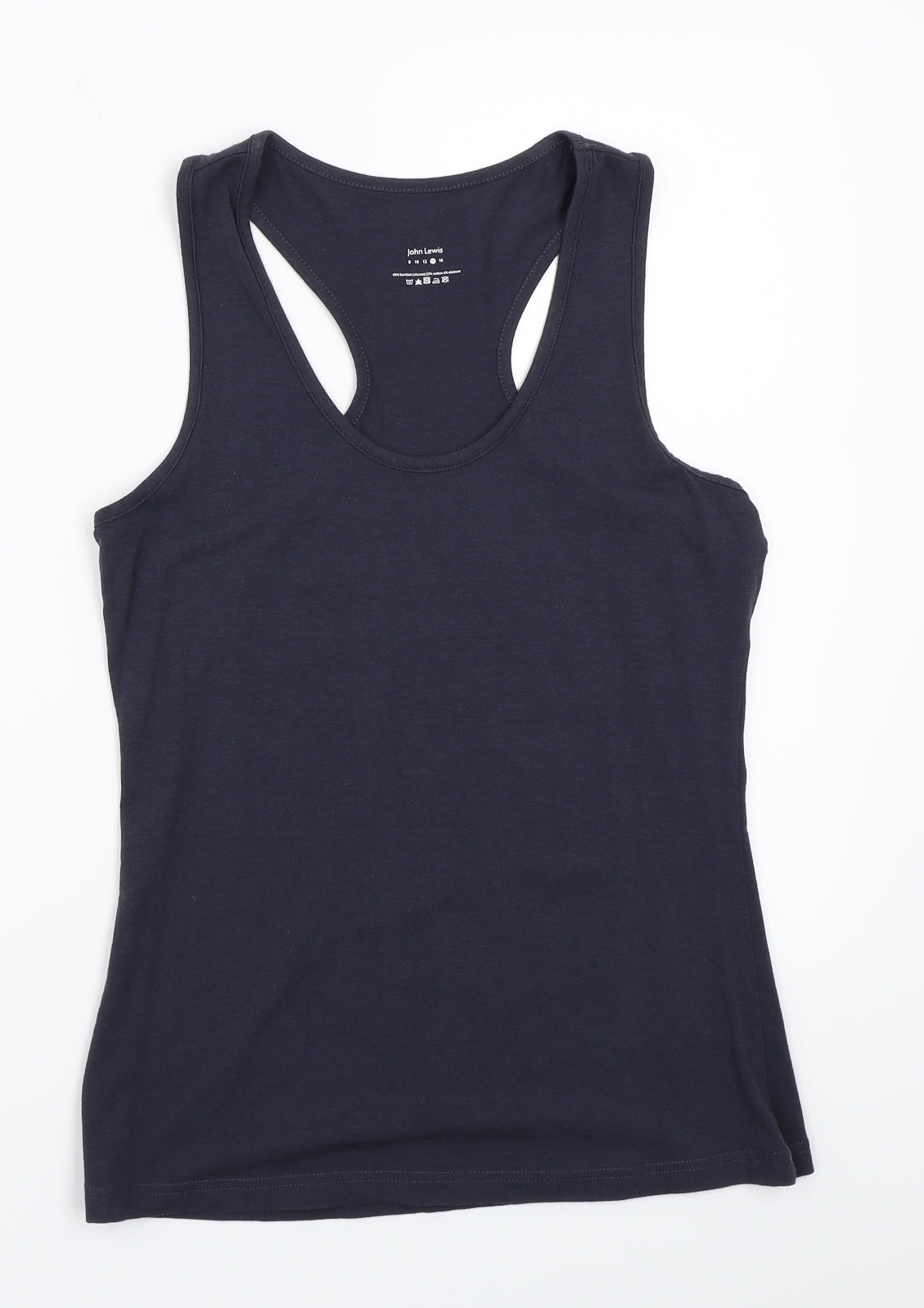 John Lewis Womens Blue   Basic Tank Size 14