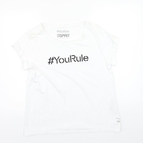 Espirit Womens White   Basic T-Shirt Size L