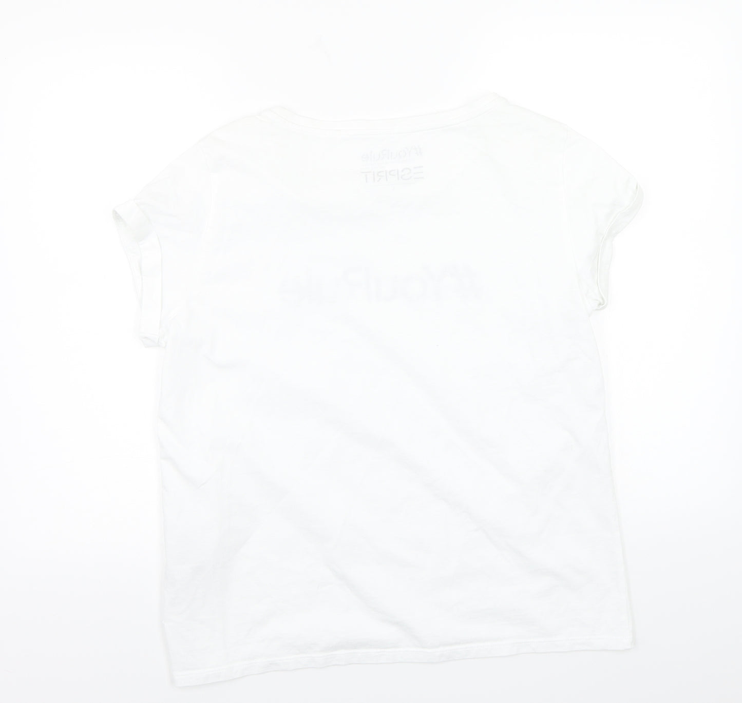 Espirit Womens White   Basic T-Shirt Size L