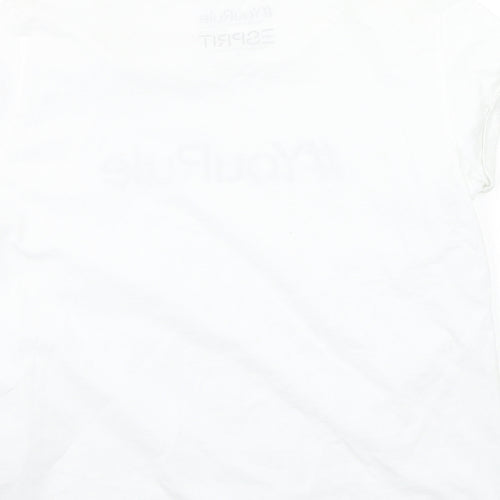 Espirit Womens White   Basic T-Shirt Size L
