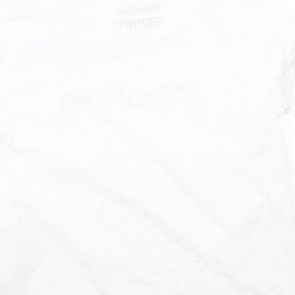 Espirit Womens White   Basic T-Shirt Size L