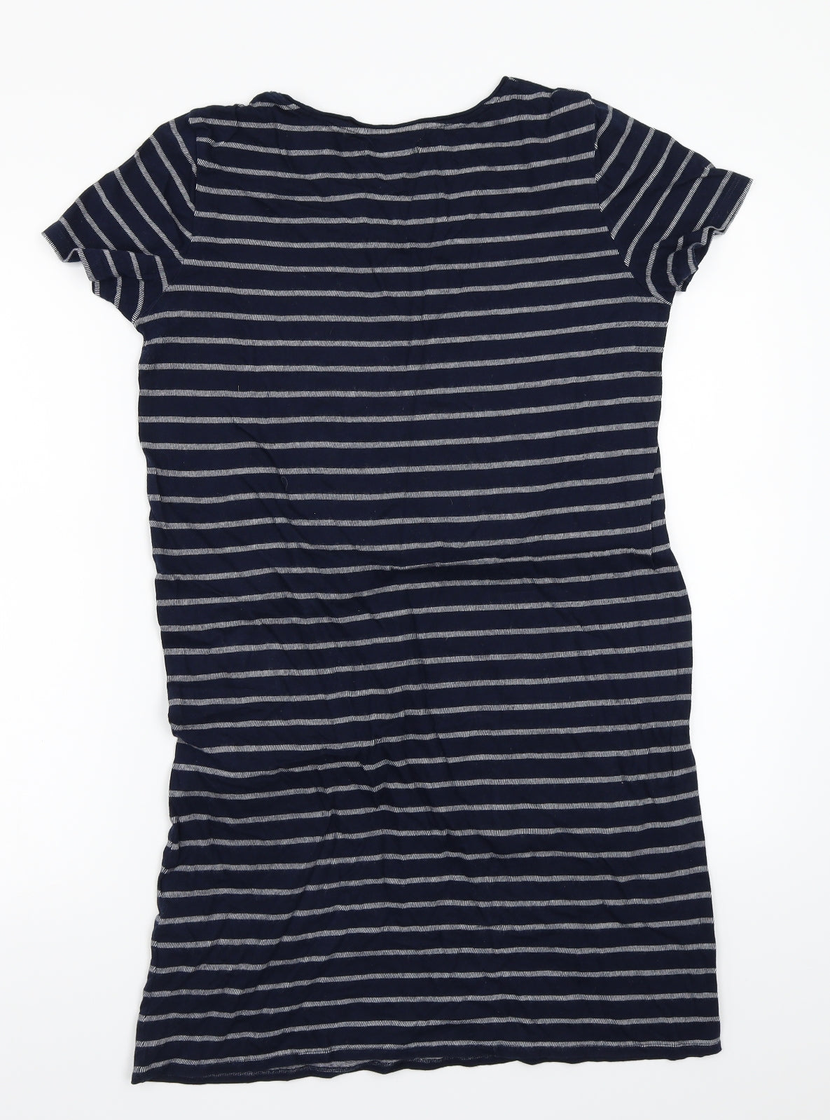 Harris Wilson Womens Blue Striped  A-Line  Size S
