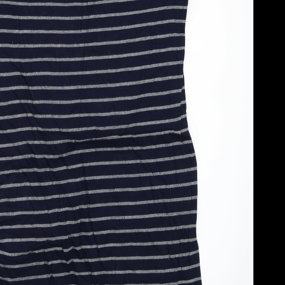 Harris Wilson Womens Blue Striped  A-Line  Size S