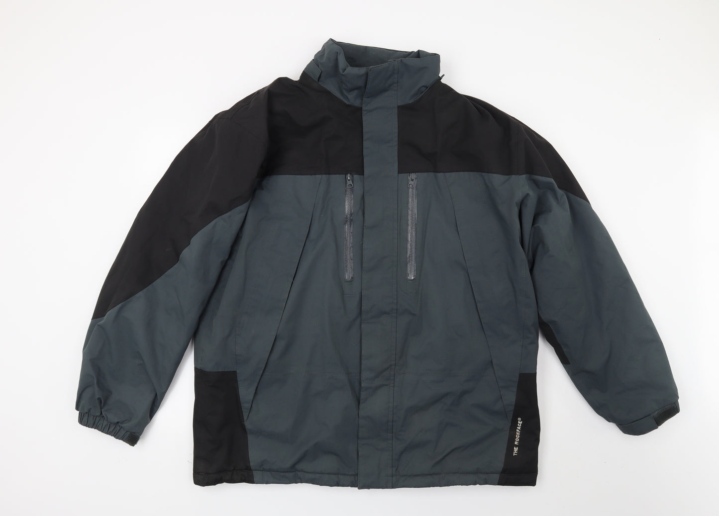 The Rockface Mens Green  Canvas Windbreaker Coat Size L