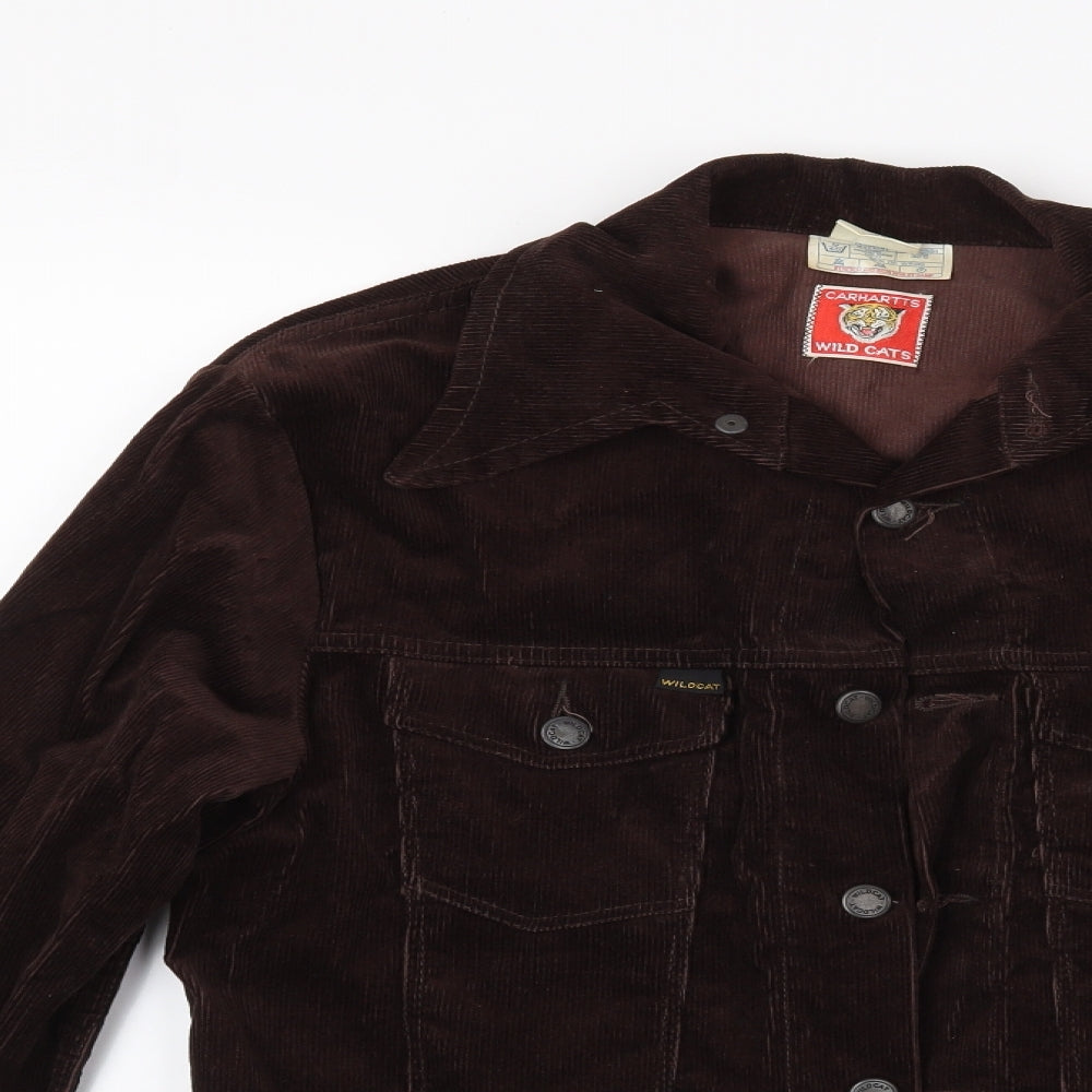 Wild cats Mens Brown  Corduroy Jacket Coat Size M