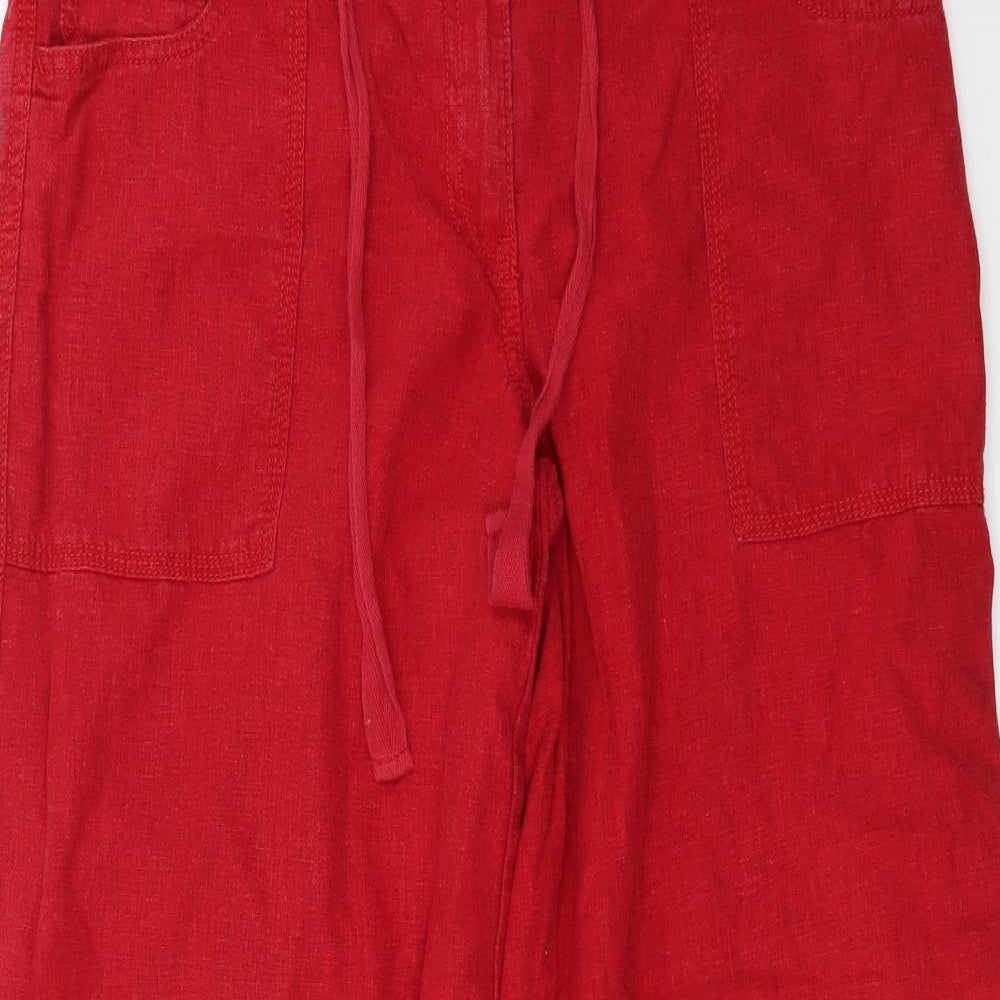 NEXT Womens Red   Capri Trousers Size 14 L26 in