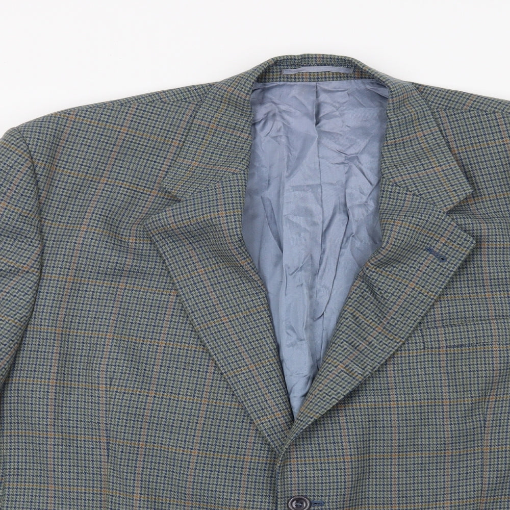 Hadleigh & Taylor Mens Grey Check  Jacket Blazer Size 48