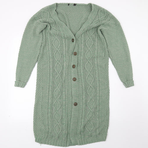 Preworn Womens Green   Cardigan Jumper Size S