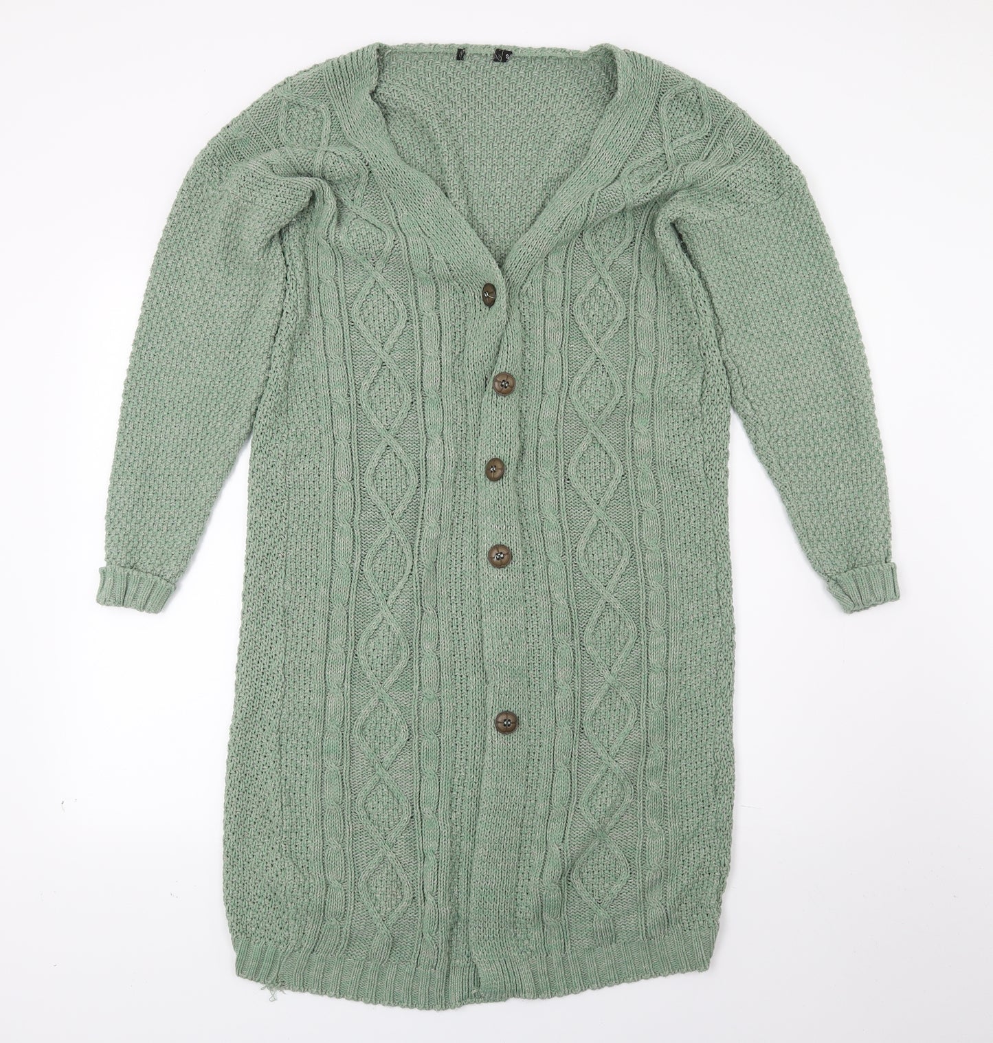 Preworn Womens Green   Cardigan Jumper Size S