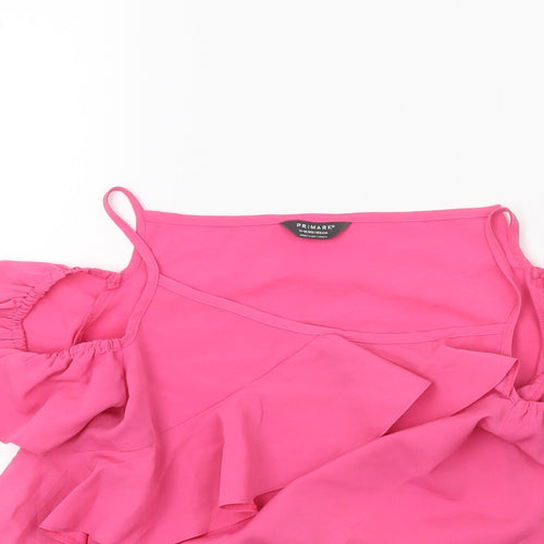 Primark Girls Pink   Basic Blouse Size 12 Years