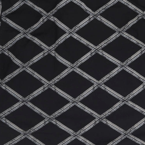 Cutting Edge Mens Black Check   Button-Up Size M