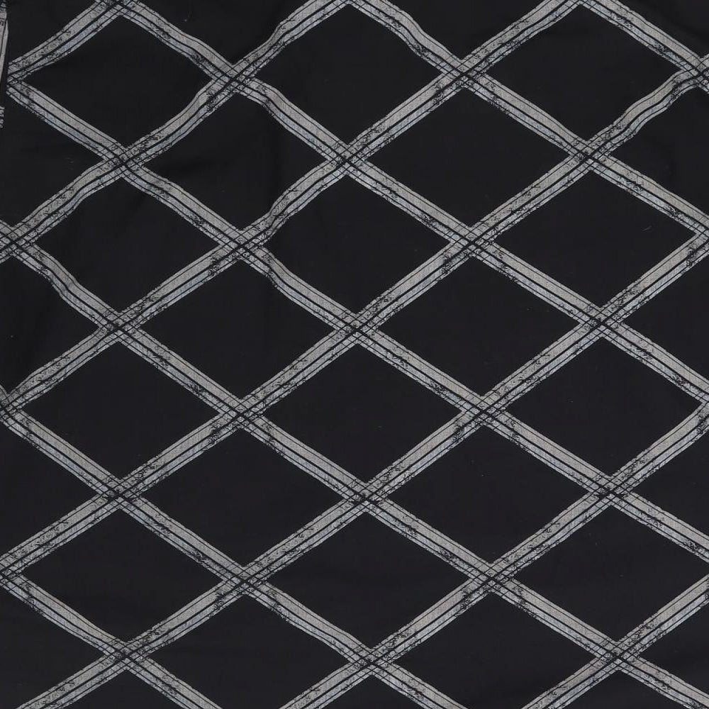 Cutting Edge Mens Black Check   Button-Up Size M