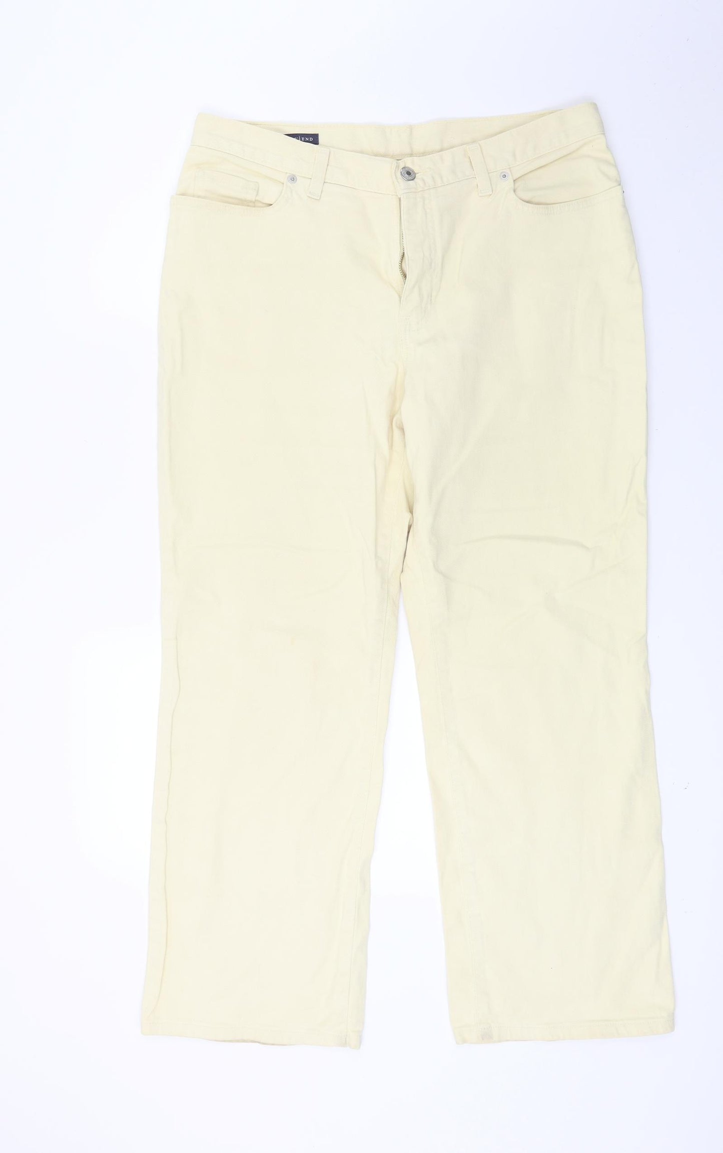Lands end Womens Yellow   Capri Jeans Size 12 L24 in