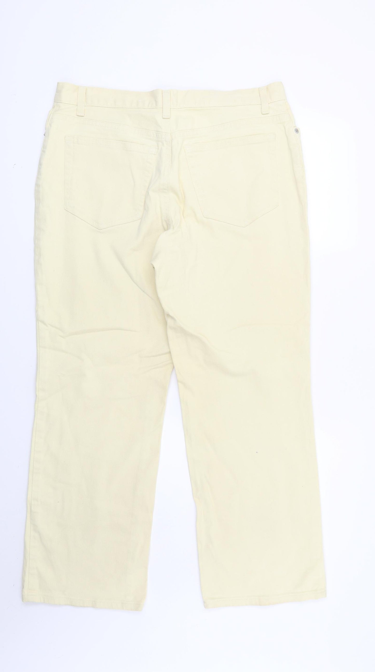 Lands end Womens Yellow   Capri Jeans Size 12 L24 in