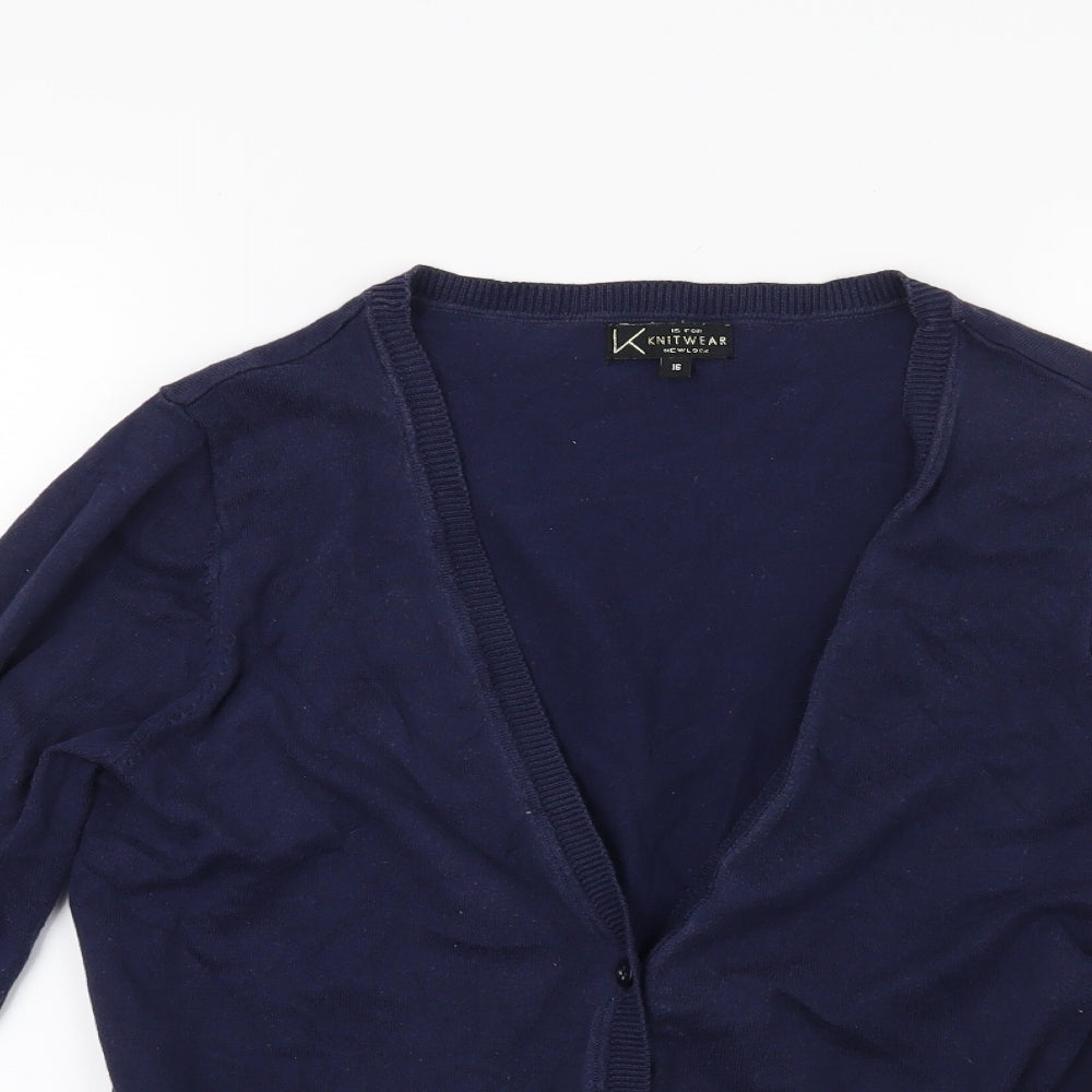 New Look Womens Blue   Cardigan Jumper Size 16